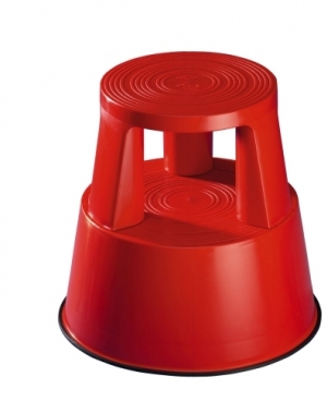 Plastic kickstool, red, Wedo