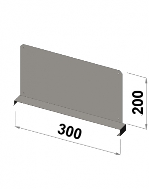 Shelf divider 300x200 zn