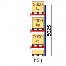 Lavahylly jatko-osa 5025x1150 2000kg/lava, 4 FIN lavapaikkaa OPTIMA