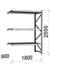 Maxi extension bay 2500x1800x800 480kg/level,3 levels with steel decks