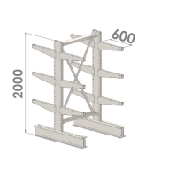 Ulokehylly perusosa 2000x1000x2x600,4 tasoa