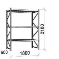 Maxi starter bay 2100x1800x600 480kg/level,3 levels with steel decks