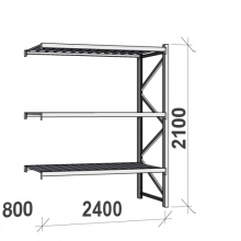 Maxi extension bay 2100x2400x800 300kg/level,3 levels with steel decks