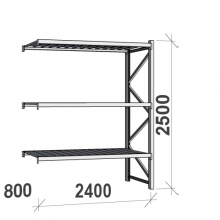 Maxi extension bay 2500x2400x800 300kg/level,3 levels with steel decks