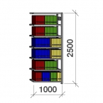 Extension bay 2500x1000x400 150kg/shelf,7 shelves