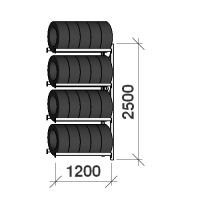 Add On bay 2500x1200x500,4 levels