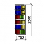 Extension bay 2500x750x400 200kg/shelf,7 shelves