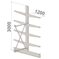 Ulokehylly jatko-osa 3000x1000x2x1200,5 tasoa