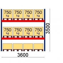 Starter bay 3500x3600 750kg/pallet,12 EUR pallets OPTIMA