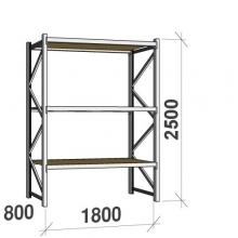 Starter bay 2500x1800x800 480kg/level,3 levels with chipboard