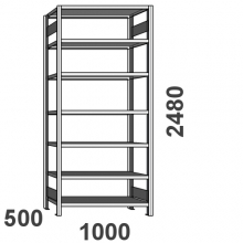 Starter bay 2480x1000x500, 7 shelves, ZN Kasten used