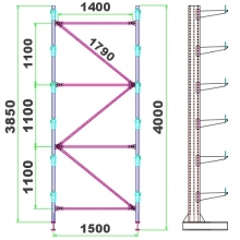 Tuoenta 1500Lx4000K ulokehylly STRONG