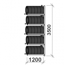 Add On Bay 3500x1200x500, 5 levels Tyre Rack MAXI