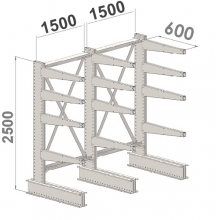 Set 3 L-Posts+12 Cantilevers 2500Hx3000Wx600, 5 levels