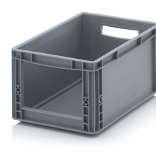 STORAGE BOXES WITH OPEN FRONT. 40x30x22 cm. Grey