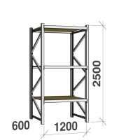 Starter bay 2500x1200x600 600kg/level,3 levels with chipboard