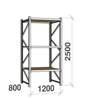 Starter bay 2500x1200x800 600kg/level,3 levels with chipboard