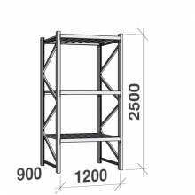 Maxi starter bay 2500x1200x900 600kg/level,3 levels with steel decks