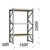 Starter bay 2500x1500x600 600kg/level,3 levels with chipboard