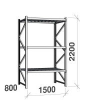 Starter bay 2200x1500x800 600kg/level,3 levels with steel decks