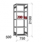 Starter bay 2100x750x500 200kg/shelf,5 shelves