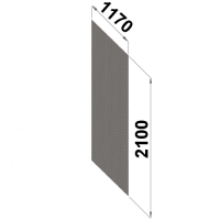 Perf.back sheet metal 2100x1170 zn