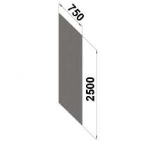 Perf.back sheet metal 2500x750 zn