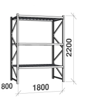 Starter bay 2200x1800x800 480kg/level,3 levels with steel decks