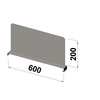 Shelf divider 600x200 zn