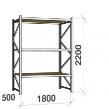 Starter bay 2200x1800x500 480kg/level,3 levels with chipboard 22mm Used