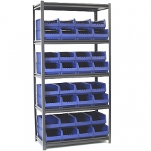 Boltless Shelving 1982x1000x500 with 16 Bins 500x230x150 + 16 Bins 400x230x150