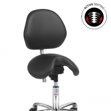 Global CL Jolly saddle stool with backrest