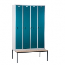 4 door locker with bench 1190x810x2090