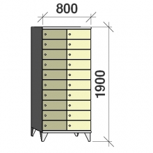 Lokerokaappi 20:lla ovella 1900x800x545